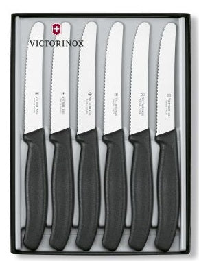 Victorinox Swiss Army 6-Piece Round Tip Steak Knife Set by Kitchen Niche