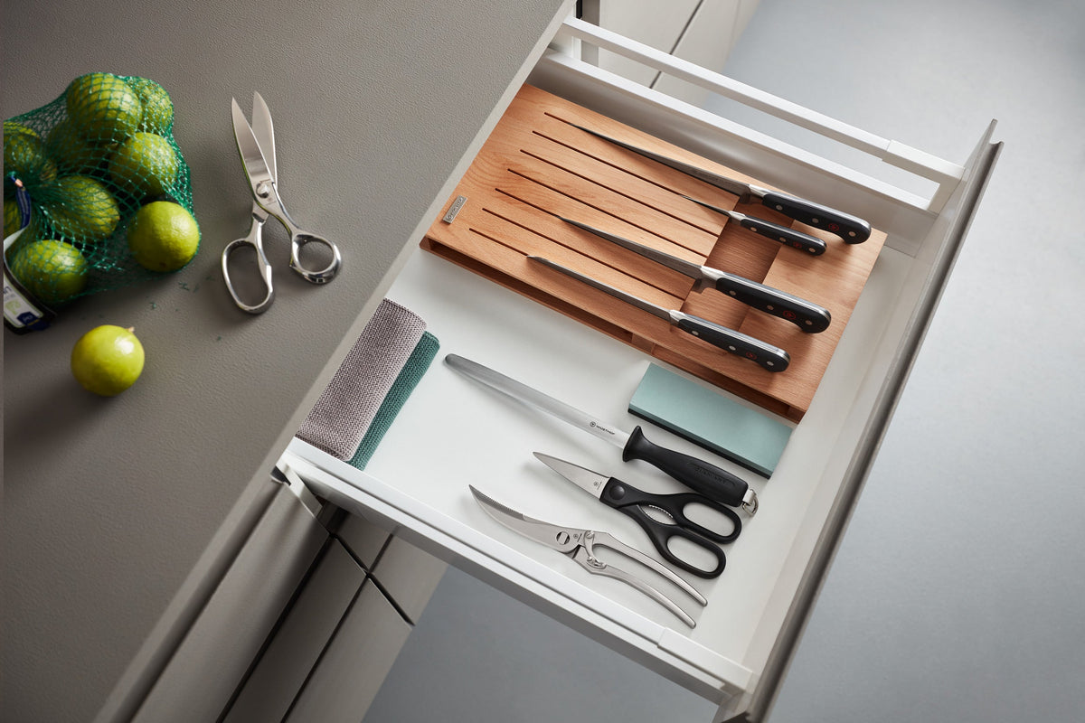 Wüsthof In-Drawer Knife Tray – 7 Slot Beech Wusthof by Kitchen Niche